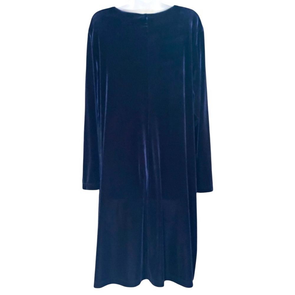Vintage Blue Velvet Midi Dress 18 Whimsigoth Witchy Romantic Goth Dark Fairy - Picture 7 of 8